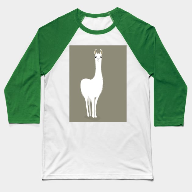 STANDING LLAMA #8 Baseball T-Shirt by JeanGregoryEvans1